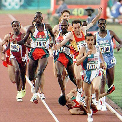 En Atlanta 96, la caída de El Guerruj posibilitó la medalla de plata de Fermín Cacho.