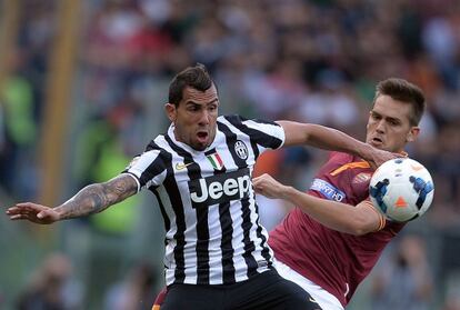 T&eacute;vez, en un partido contra el Roma