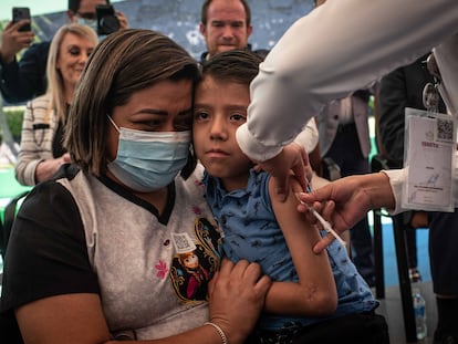 Campaña Nacional de Recuperación de Coberturas de Vacunación, el 12 de abril de 2024, en Ciudad de México.