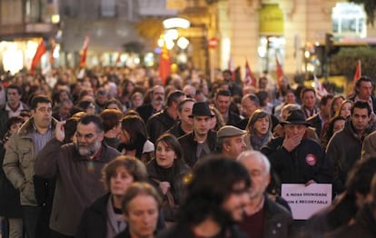 Imagen de la manifestaci&oacute;n en Santiago