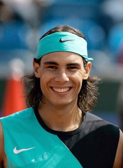 Rafael Nadal posa antes de disputar la final del IV Torneo de Tenis Islas Baleares.