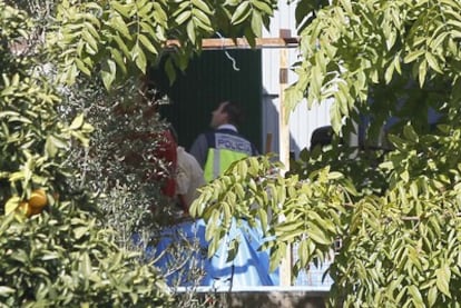 La policía registraba esta mañana la propiedad de la familia Bretón en Córdoba.