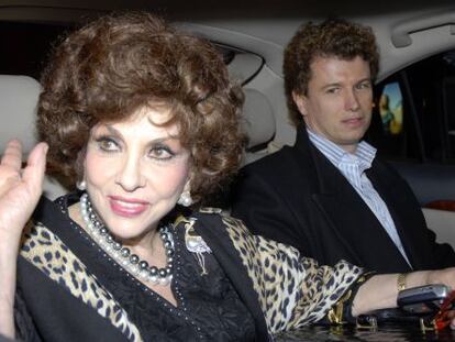 Gina Lollobrigida, con Javier Rigau.