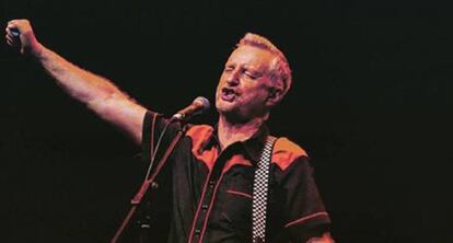 Billy Bragg durante su concierto este martes en Madrid.