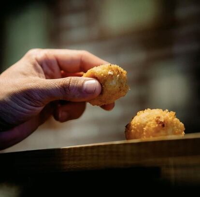 Croqueta de jamón ibérico 'vintage', de Casa Pacheco.