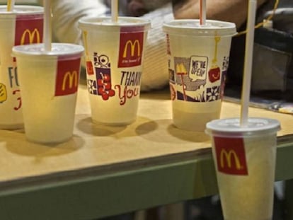 Bebidas de un McDonald's.