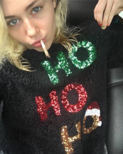 Miley Cyrus, en una foto que publicó en su cuenta de Instagram hace unas semanas.