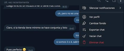 Exportar telegram contacto