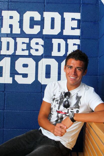 Héctor Moreno, en las instalaciones del Espanyol.