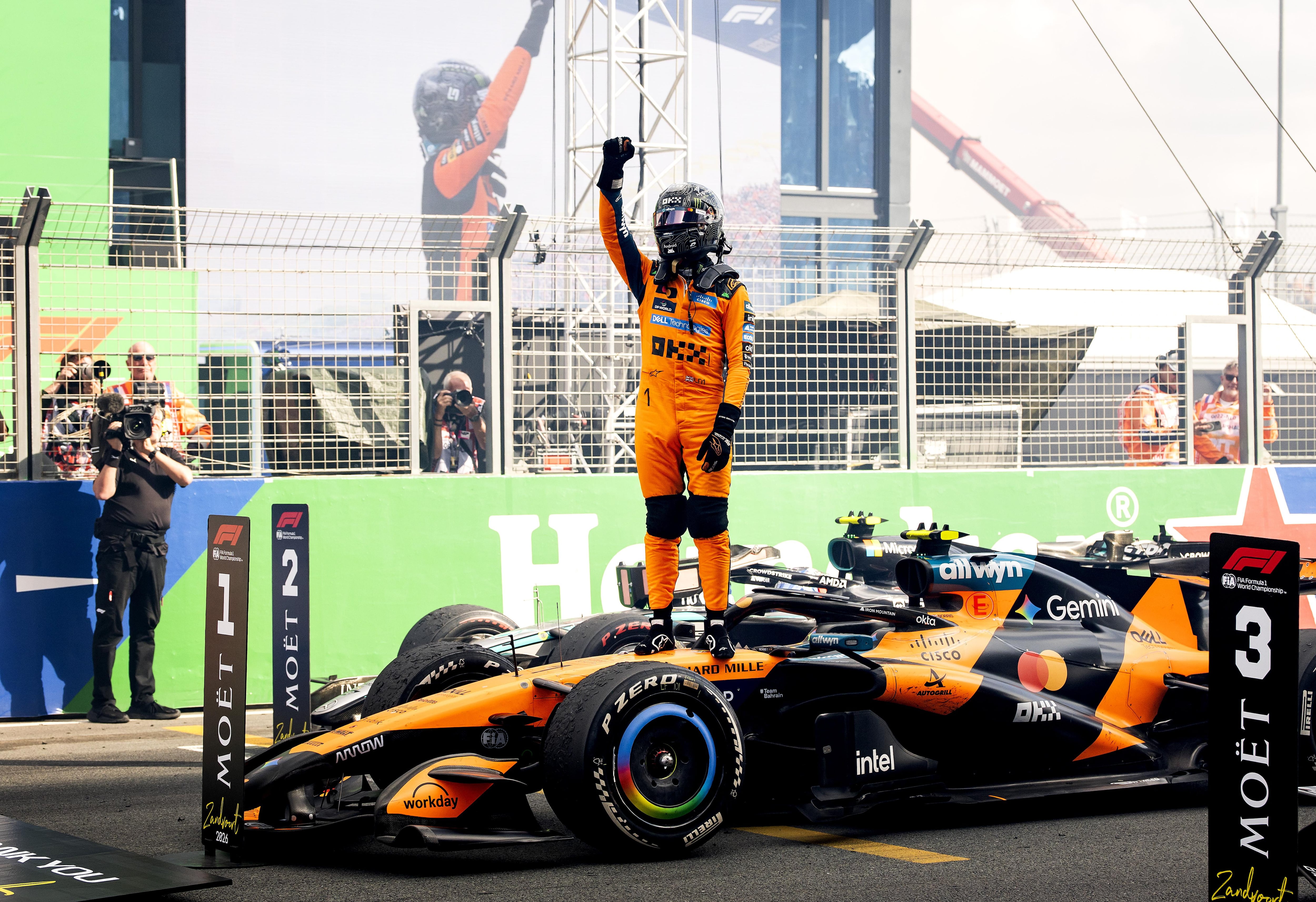 Norris le hace un nudo a Mercedes en el GP de Países Bajos