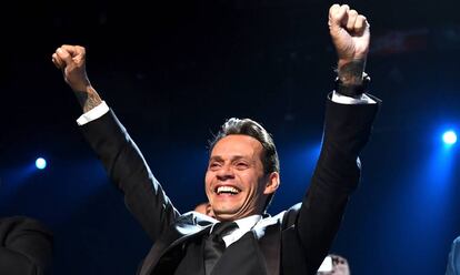 Marc Anthony, durante el homenaje de Persona del Año en Las Vegas.