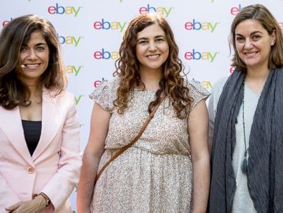 De izquierda a derecha: Susana Voces, directora general de eBay en España; las emprendedoras Ines Ramírez y Lourdes Rodriguez y Cristina Gómez-Molina, responsable de comunicación de eBay en España.