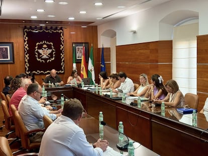 Pleno del Ayuntamiento de Alhaurín el Grande, al que pertenece la pedanía Villafranco del Guadalhorce, que este viernes ha aprobado el cambio de denominación.