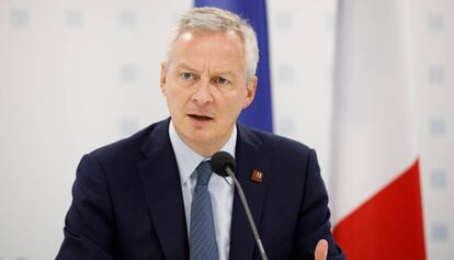 El ministro de Finanzas francés, Bruno Le Maire, tras el Ecofin del sábado.