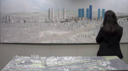 Maqueta del proyecto Castellana Norte de Madrid (Operacion Chamartín).