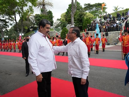 Nicolás Maduro y Gustavo Petro, en Caracas (Venezuela), el pasado 1 de noviembre.