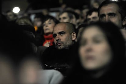 Guardiola, en un momento del partido en el Camp Nou.