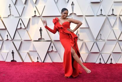 A atriz Jennifer Hudson ao chegar para a 91ª edição dos prêmios Oscar. 