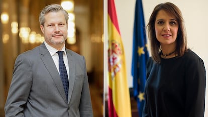 Daniel Pérez Cid, director general de Estabilidad Financiera, Regulación y Resolución y Eva Valle, directora de de Relaciones Institucionales, Europeas y Transparencia