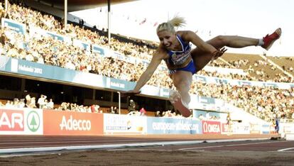 Papachristou en la final del Campeonato de Atletismo de Europa, celebrado en Helsinki a finales de junio.