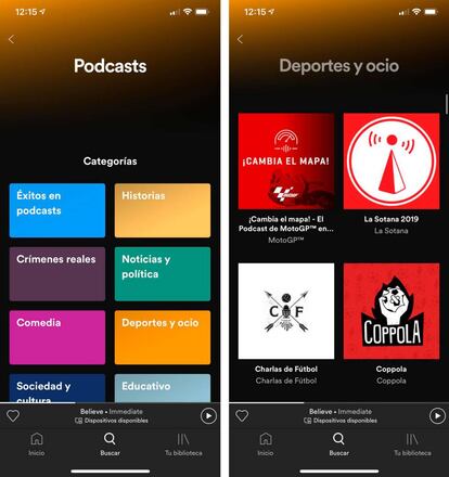 Podcasts en Spotify.