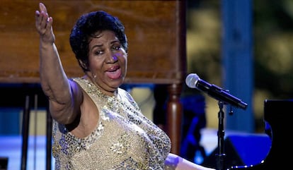 Aretha Franklin no International Jazz Day Concert, em abril de 2016.