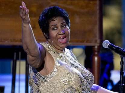 Aretha Franklin no International Jazz Day Concert, em abril de 2016.