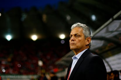 Reinaldo Rueda, durante un partido de la selección de Chile en noviembre de 2018.