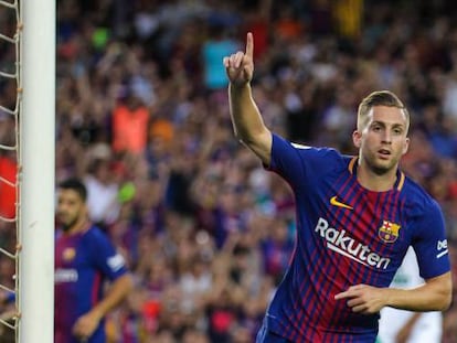 Deulofeu festeja un tanto en el pasado Joan Gamper. 