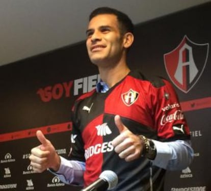 Rafael Márquez, en la presentación con el Atlas.