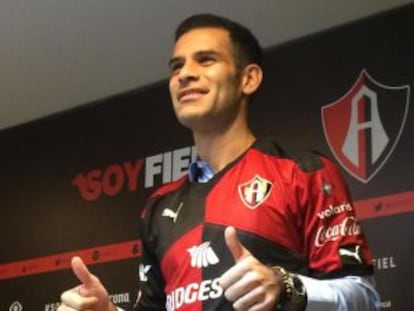 Rafael Márquez, en la presentación con el Atlas.