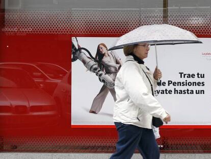 Un anuncio de planes de pensiones.