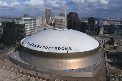 El Superdome en Nuevo Orleans, donde se jugará el Super Bowl de 2025.