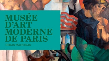 Cartel de la exposición 'Del Fauvismo al Surrealismo', Obras maestras del Musée d'Art Moderne de Paris.