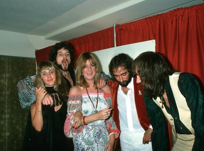 El grupo Fleetwood Mac, en Los Ángeles, el 1 de septiembre de 1977. Desde la izquierda, Stevie Nicks, Lindsey Buckingham, Christine McVie, John McVie y Mick Fleetwood.