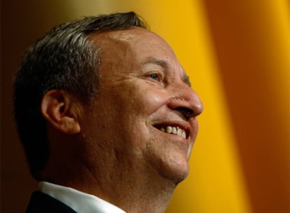 Lawrence Summers durante su intervención en el Instituto Peterson de Economía Internacional.