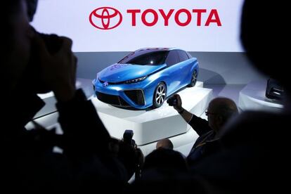 Un prototipo de Toyota, en la feria de Tokio del motor.