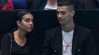 Georgina Rodríguez y Cristiano Ronaldo el pasado lunes, en Londres.