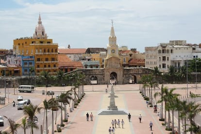 Entrada a la zona amurallada de Cartagena de Indias.