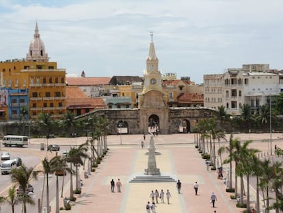 Entrada a la zona amurallada de Cartagena de Indias.