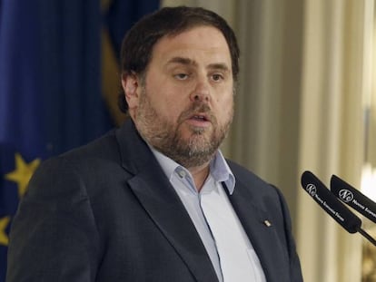 Oriol Junqueras, aquest dijous, a Madrid.