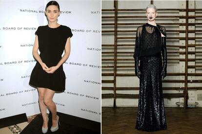 Rooney Mara, protagonista de Los hombres que no amaban a las mujeres, es fánatica del negro y de Givenchy así que podría apostar por este modelo alta costura de casa francesa.