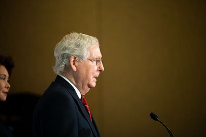 El líder de la mayoría republicana en el Senado de Estados Unidos, Mitch McConnell.