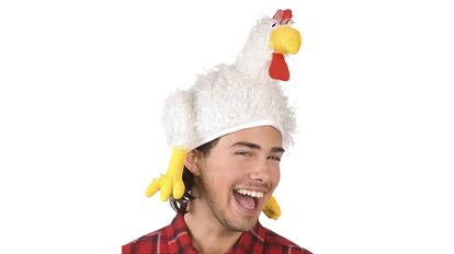 Sombrero de pollo para disfraces de carnaval