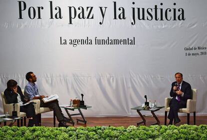 El candidato del PRI, José Antonio Meade, durante el foro. 