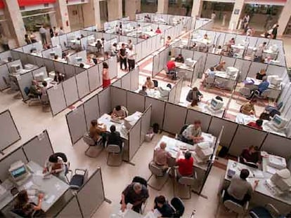 Oficinas del Ministerio de Hacienda, en la calle de Guzmán el Bueno.