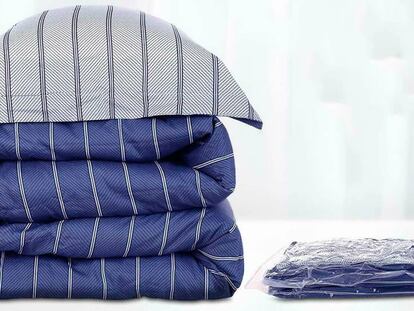 Por su tamaño estas seis bolsas permiten guardar textiles del hogar voluminosos o prendas de ropa más pequeñas.