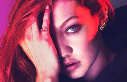 La modelo Gigi Hadid en la campaña de Messika fotografiada por Mert&Marcus.