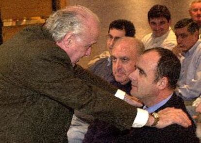 Xabier Arzalluz y Joseba Egibar, ayer en la asamblea del PNV celebrada en Bilbao.