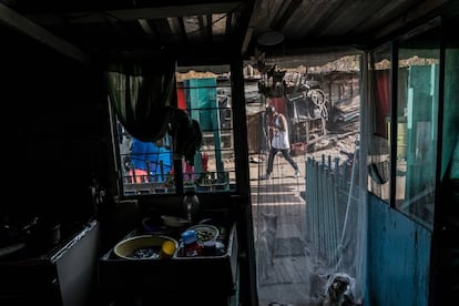 Interior de una vivienda en uno de los asentamientos irregulares Ecatepec.